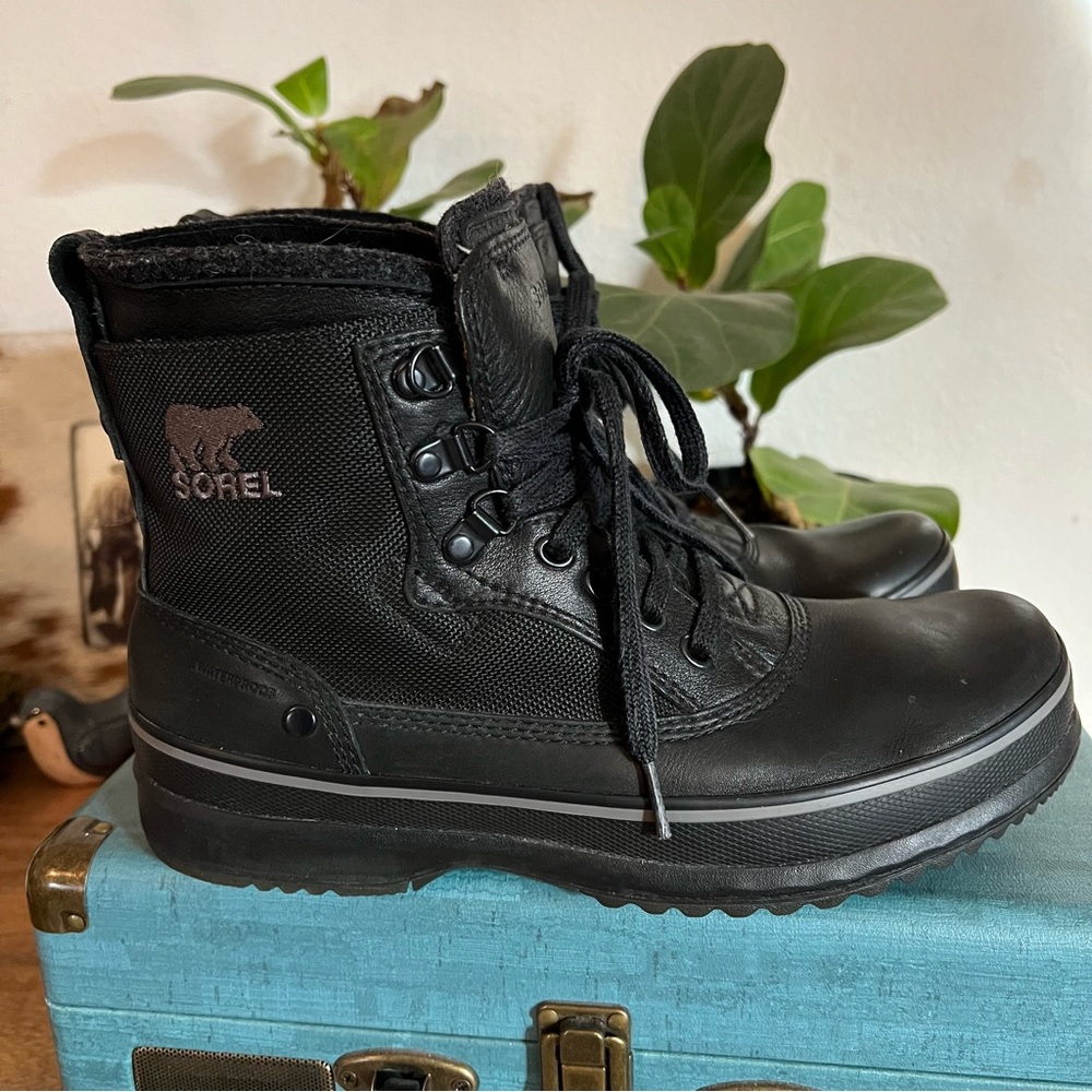 Sorel Black Mens Waterproof Snow Boots Size 9